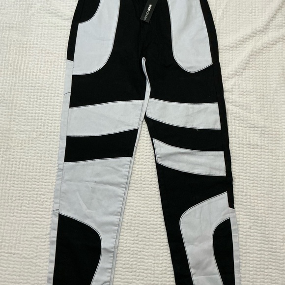 Fashion Nova Pants - Fashion Nova Black and White Straight Leg Pants